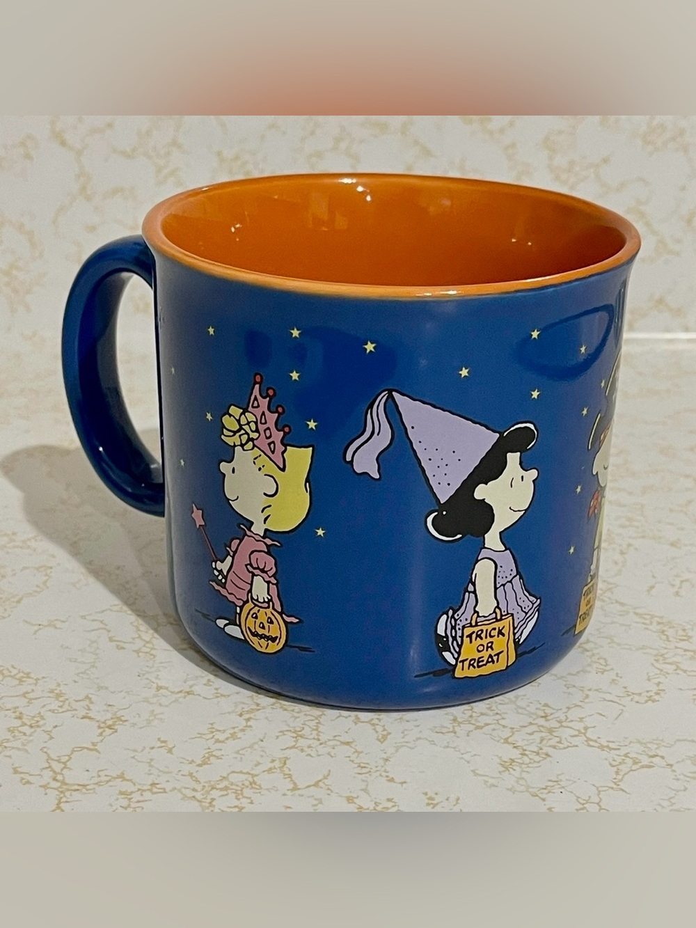 Peanuts Gang Coffee Mug Halloween Ceramic Charlie Brown Lucy Sally Pumpkin Cup